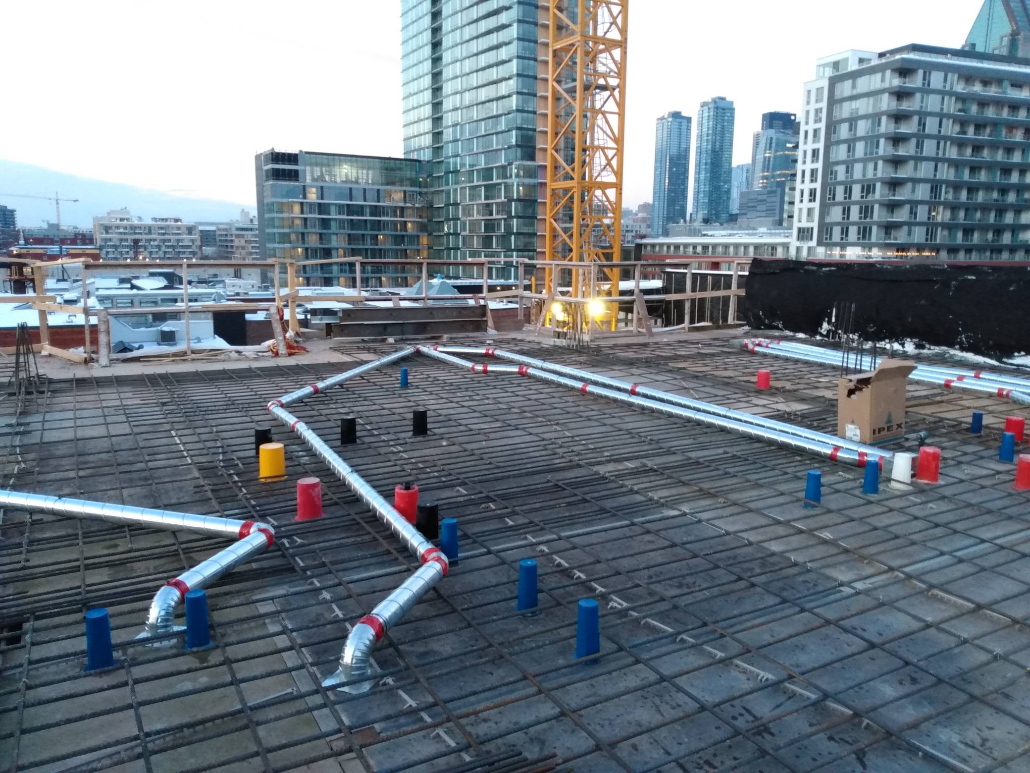 industrial plumbing rooftop project